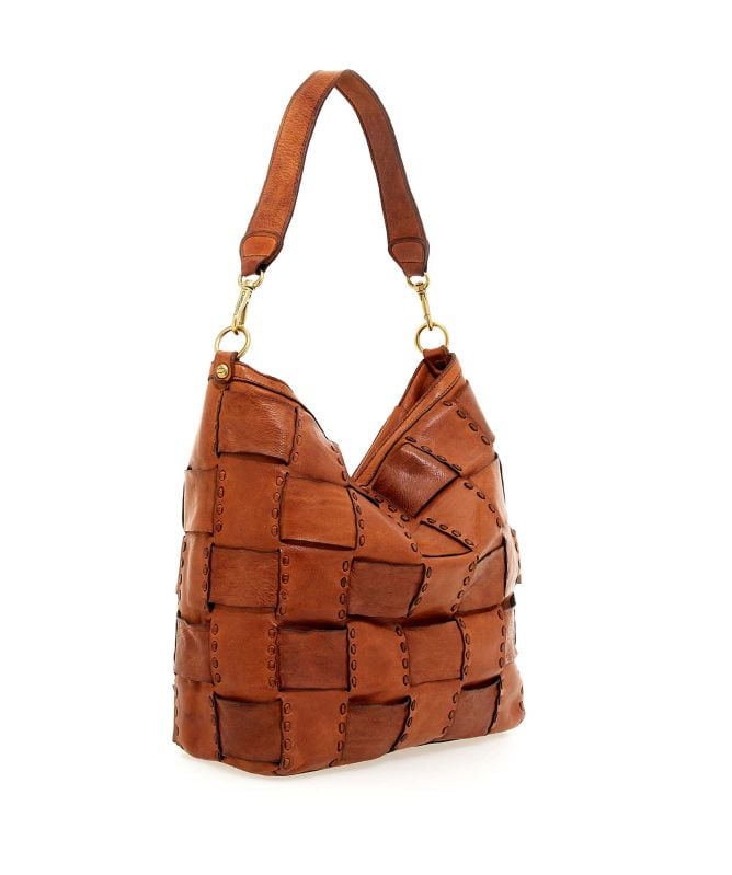 Campomaggi Edera Woven Leather Shoulder Bag