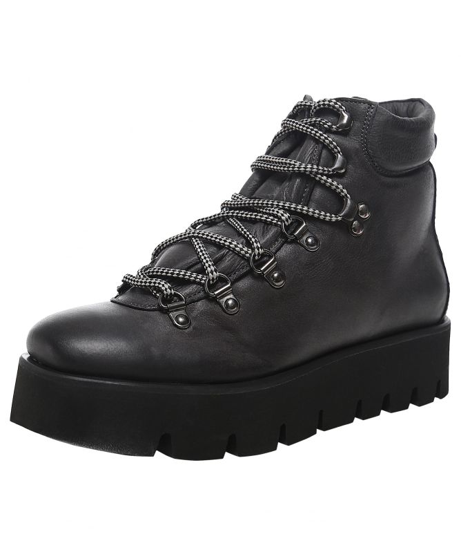 Lofina Chunky Leather Hiker Boots