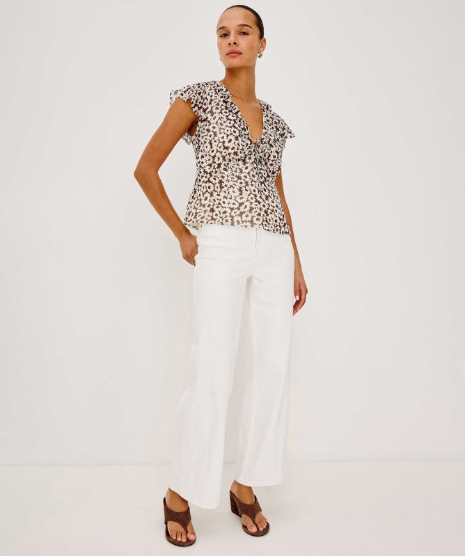 Rails Carmine Tie-Front Top