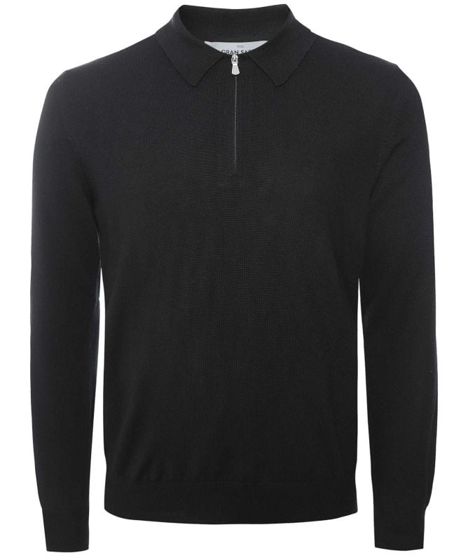 Gran Sasso Merino Long Sleeve Polo Shirt