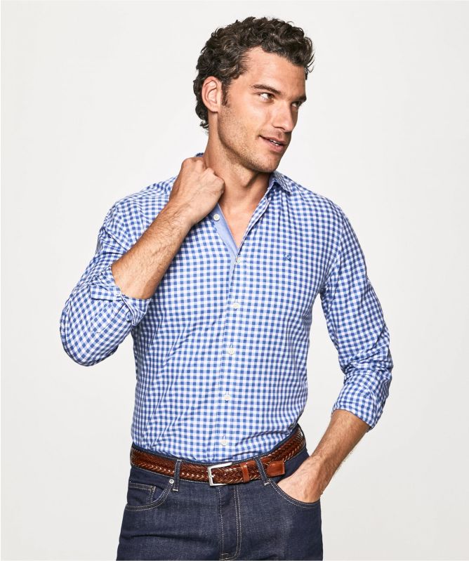 Hackett Slim Fit Flannel Gingham Shirt