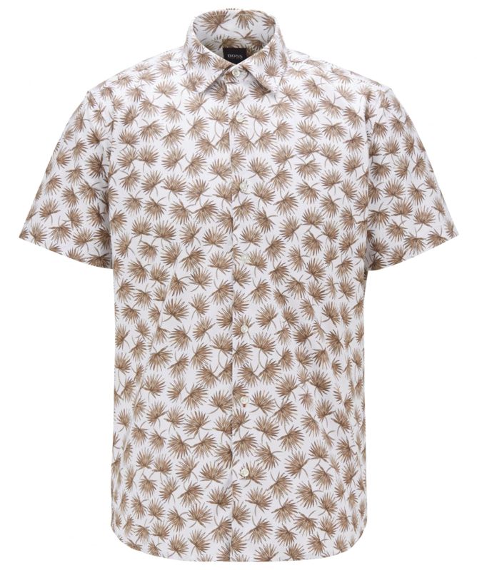 BOSS Regular Fit Printed Rash Shirt