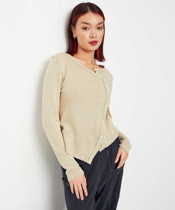 Lurdes Bergada Asymmetrical Button Cardigan