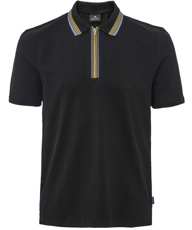 Paul Smith Tipped Half-Zip Polo Shirt