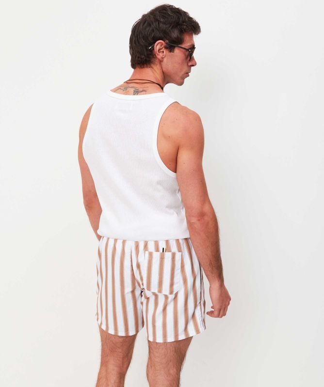 BOSS Striped Piranha Swim Shorts
