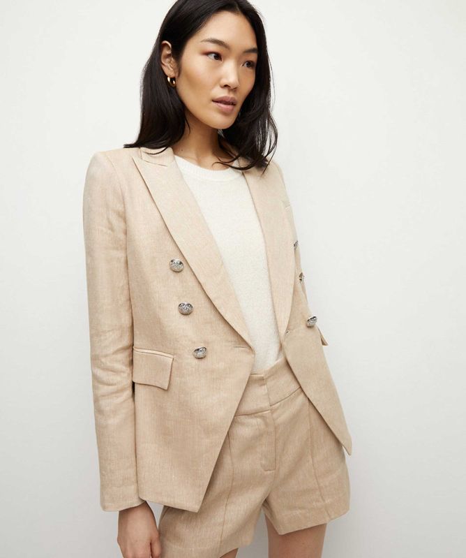 Veronica Beard Miller Linen Dickey Jacket