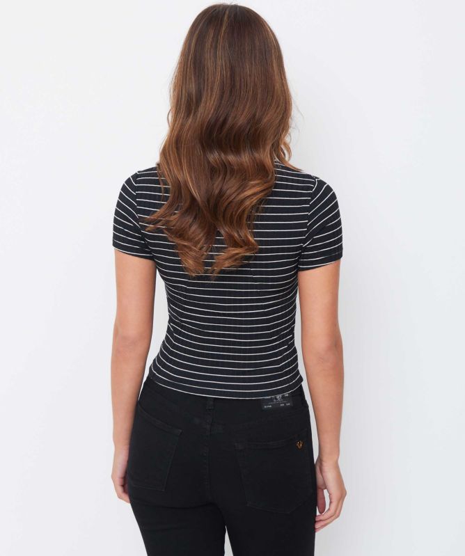 Rag and Bone Luca Striped Rib Baby T-Shirt