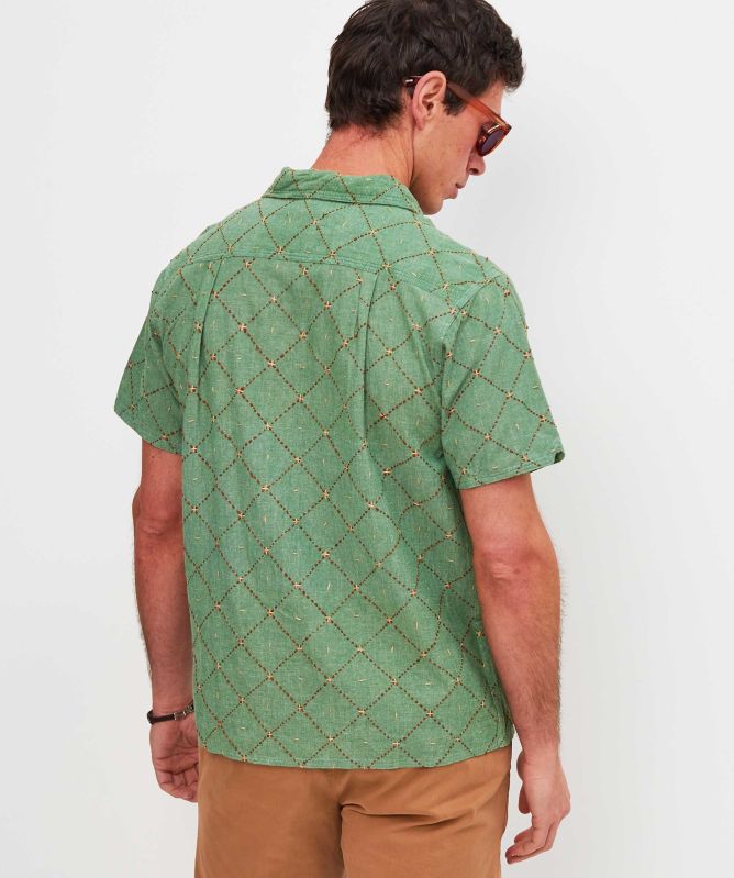 Burrows and Hare Embroidered Kantha Shirt