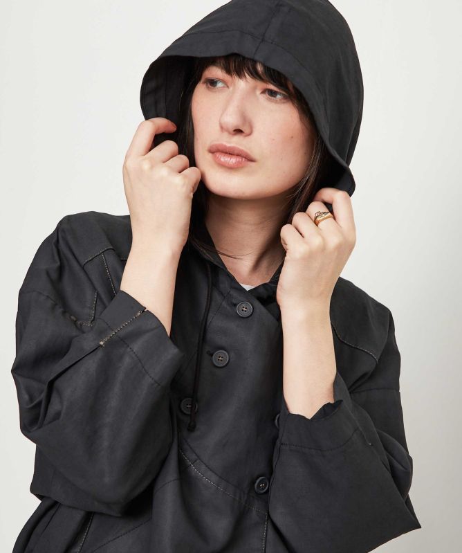 Lurdes Bergada Coating Hooded Top