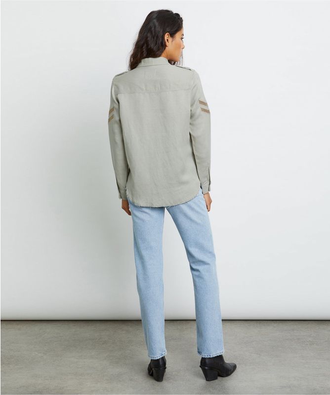 Rails Conrad Military Patch Shirt