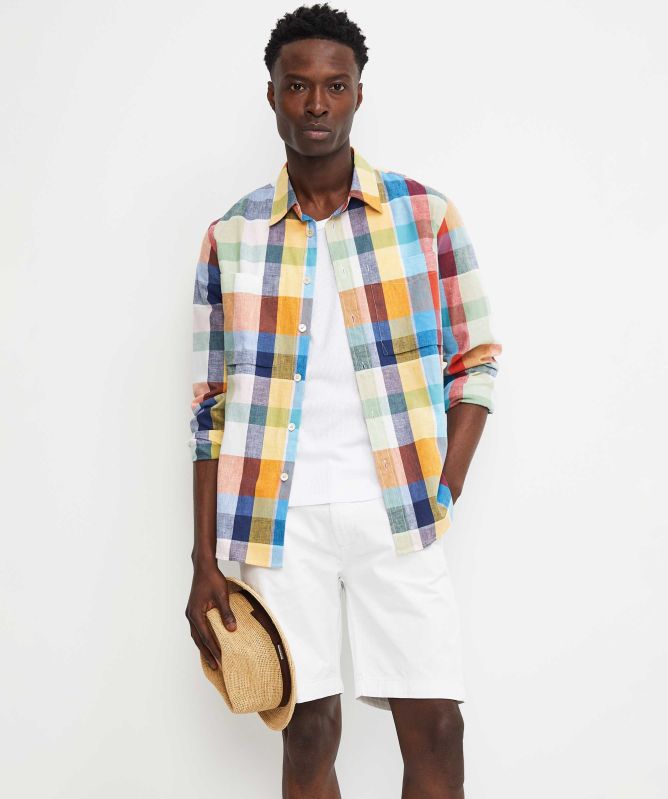 Paul Smith Cotton Linen Check Shirt