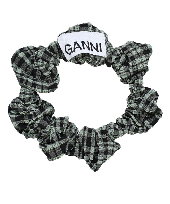 GANNI Seersucker Scrunchie