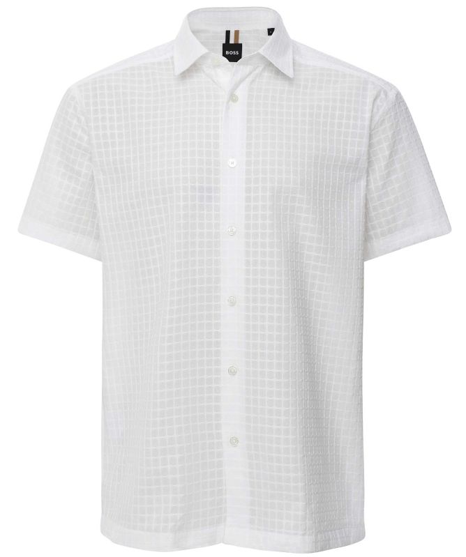 BOSS Relaxed Fit Waffle C-Cory Shirt