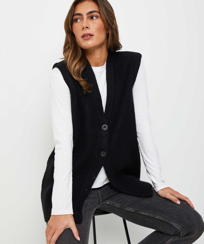 Replay Oversized Sleeveless Cardigan