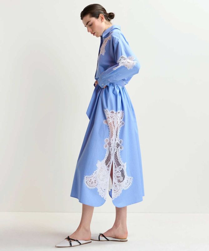 Essentiel Antwerp Haze Embroidered Shirt Dress