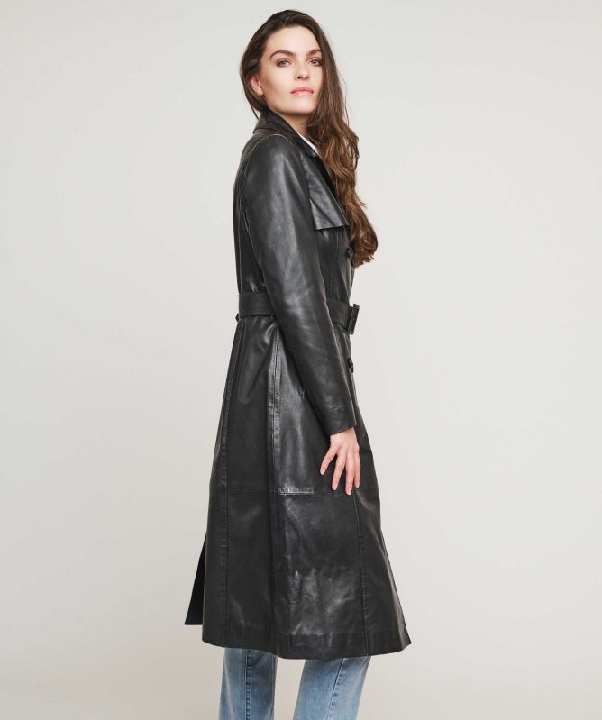 Rino and Pelle Edinia Leather Trench Coat