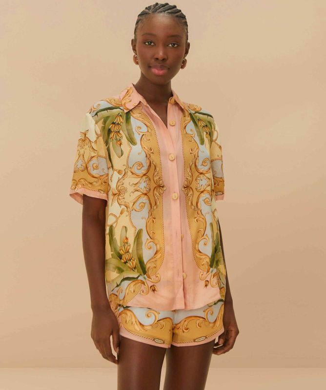 FARM Rio Banana Royalty Kaleidoscope Shirt