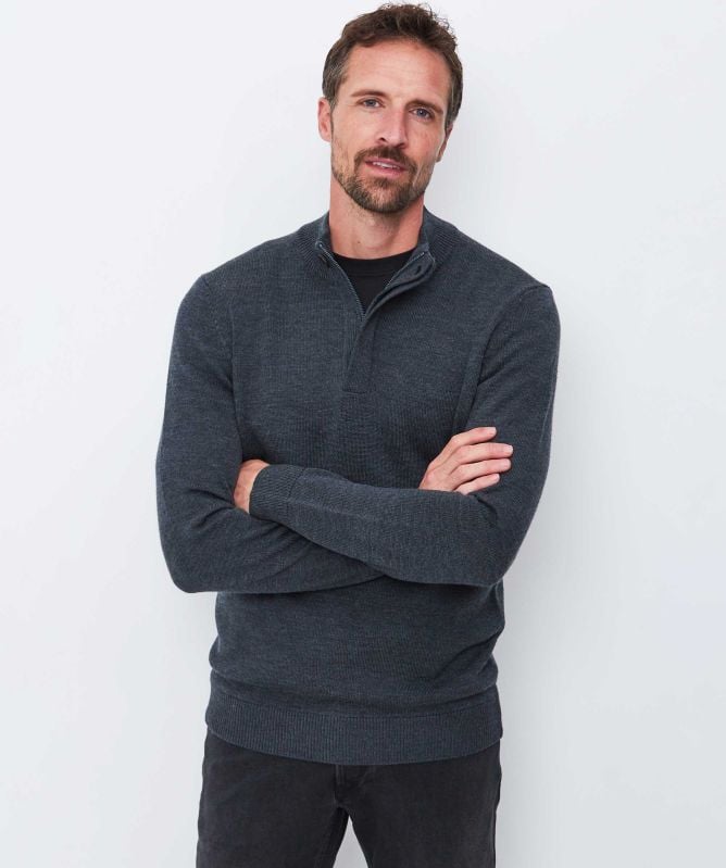 Thomas Maine Merino Mock Neck Jumper
