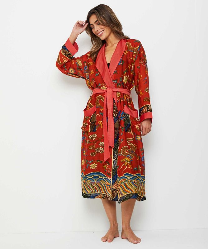 One Hundred Stars Dragon Rust Gown