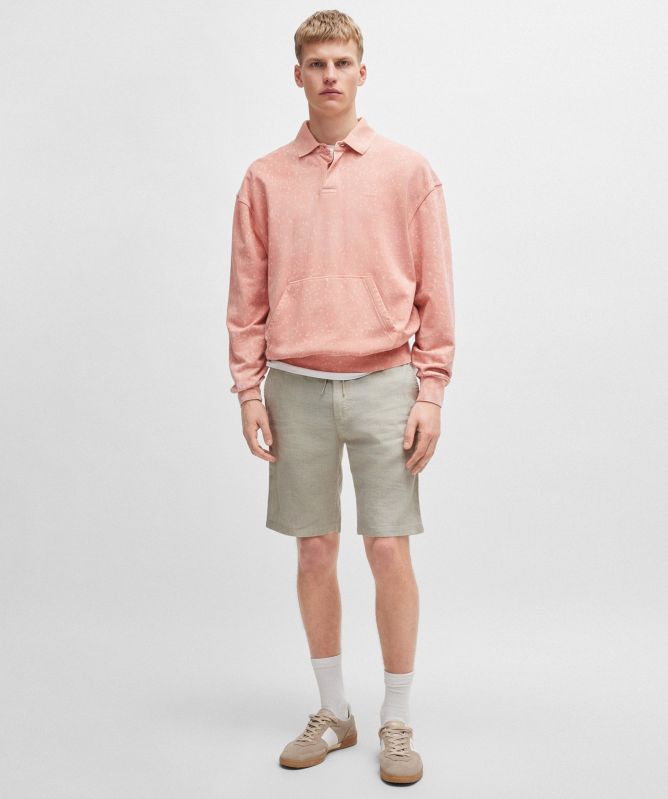 BOSS Linen Tapered Chino Shorts