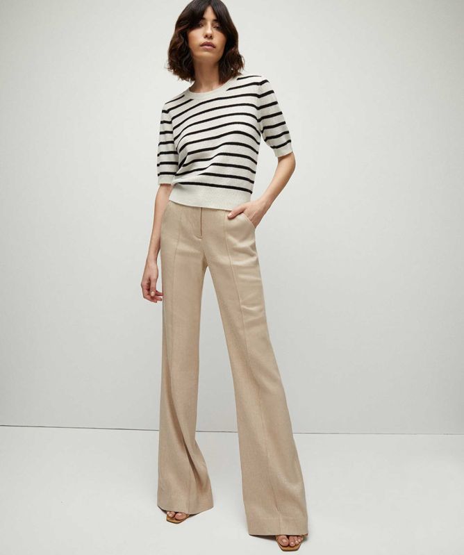 Veronica Beard Komi Twill-Linen Trousers