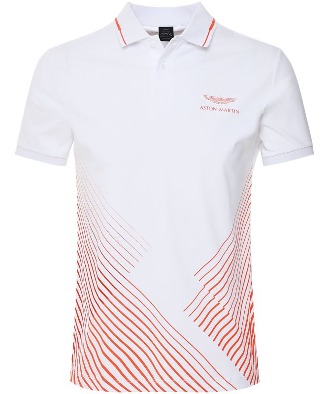 Hackett Interlock AMR Fading Lines Polo Shirt