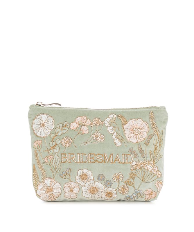 Elizabeth Scarlett Pressed Flowers Bridesmaid Mini Pouch