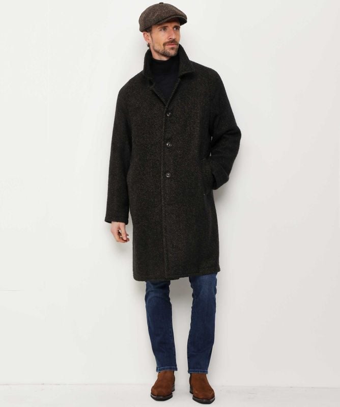 LBM 1911 Wool Herringbone Overcoat