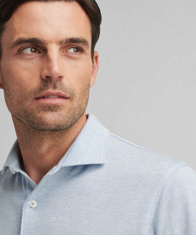 Peter Millar Harris Herringbone Knit Polo Shirt
