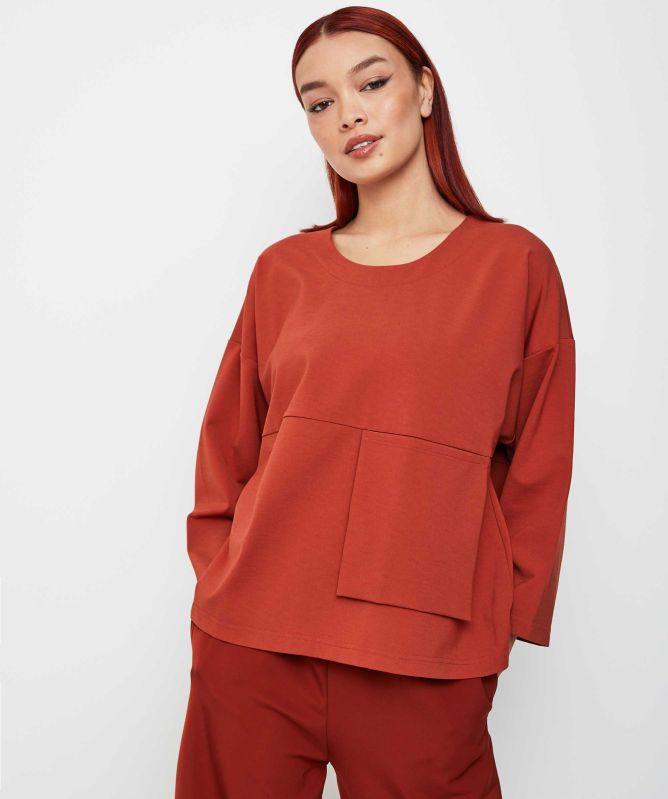 Thanny Scoop Neck Jersey Top