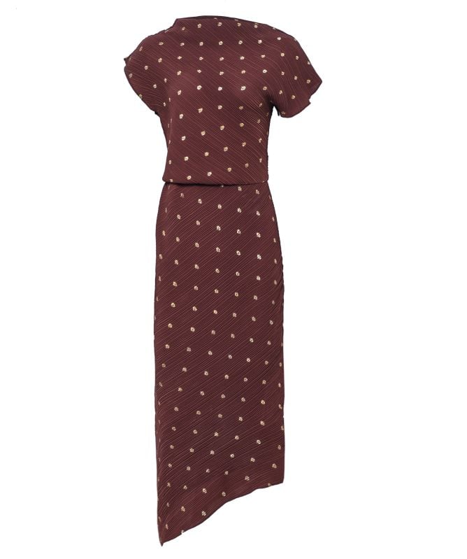 Never Fully Dressed Plissé Desiree Midi Dress