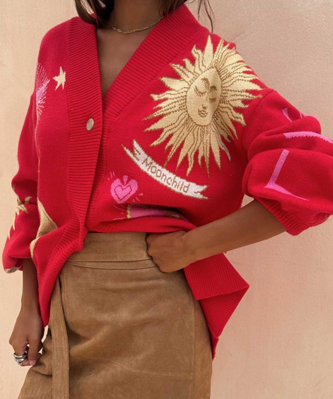 Never Fully Dressed Mystical Graphic Cardigan