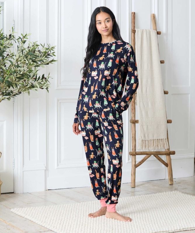 Chelsea Peers Christmas Cats Long Pyjamas