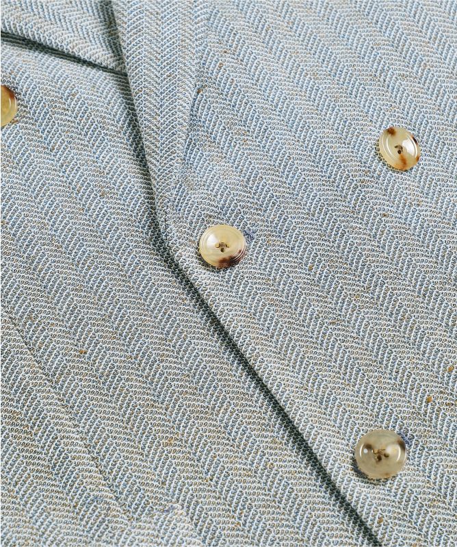 Circolo 1901 Linen Double Breasted Herringbone Blazer