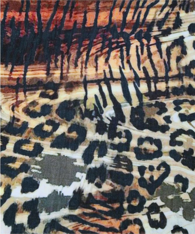 Ahujasons Leopard Print Wool Scarf