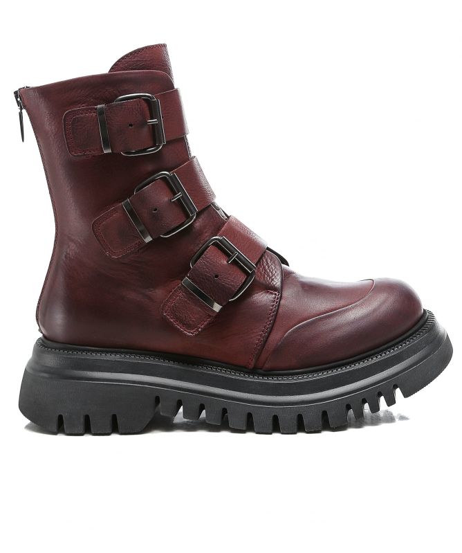 Lofina Buckled Leather Boots