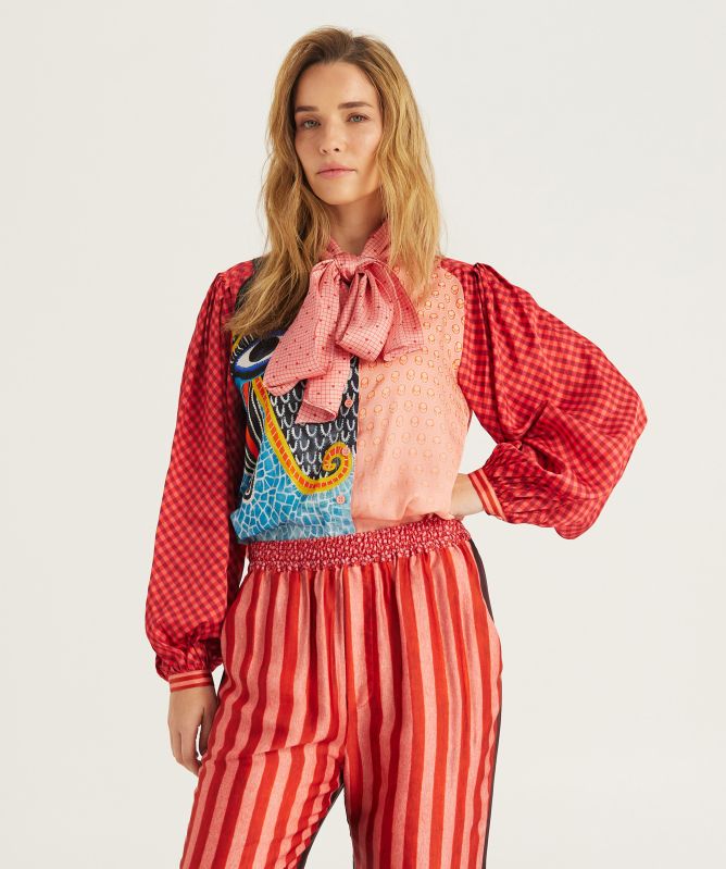 Me369 Nola Printed Tie Shirt