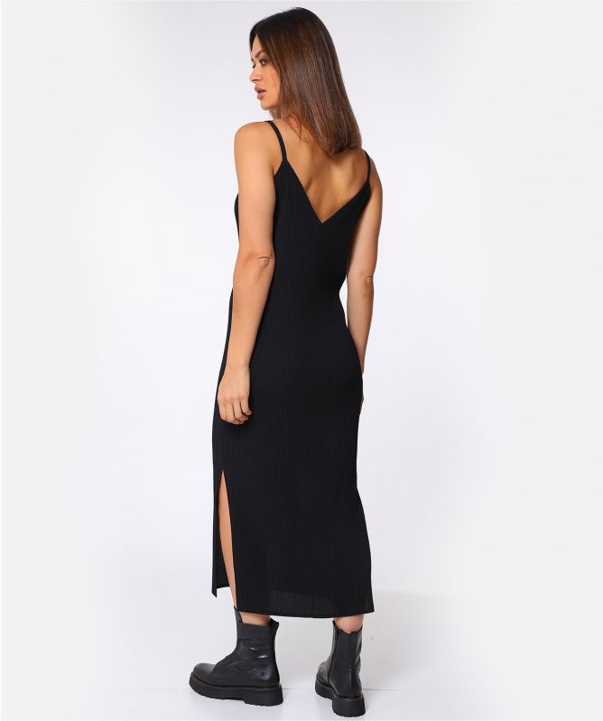 NU London Plisse V Neck Dress