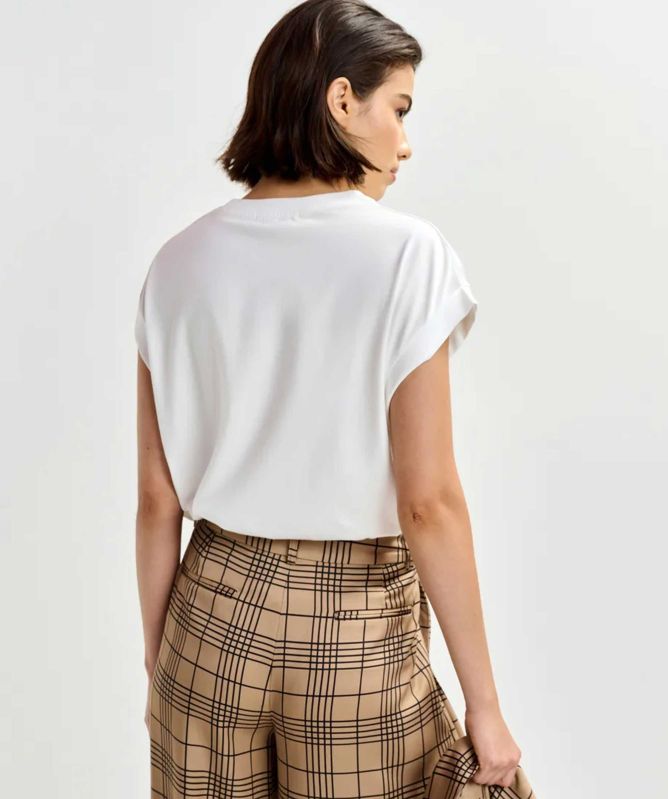 Essentiel Antwerp Jungala Bead Embroidered T-Shirt