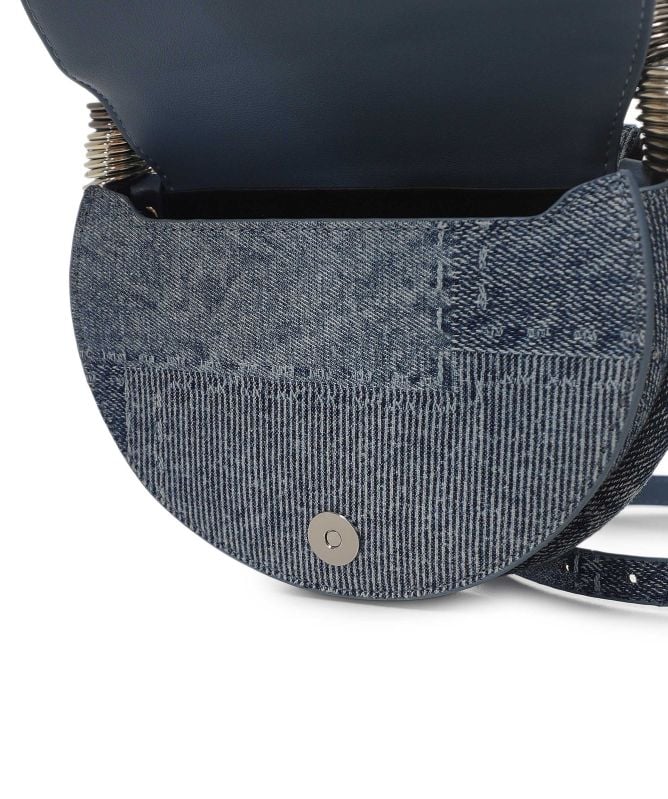 Replay Crescent Denim Top Handle Bag
