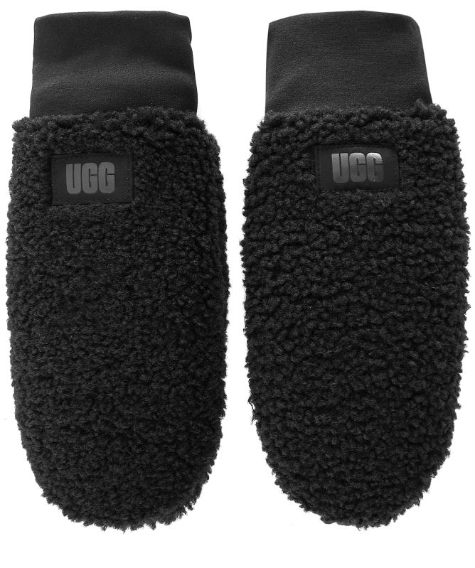 UGG UGGfluff Mitten With Logo Tape