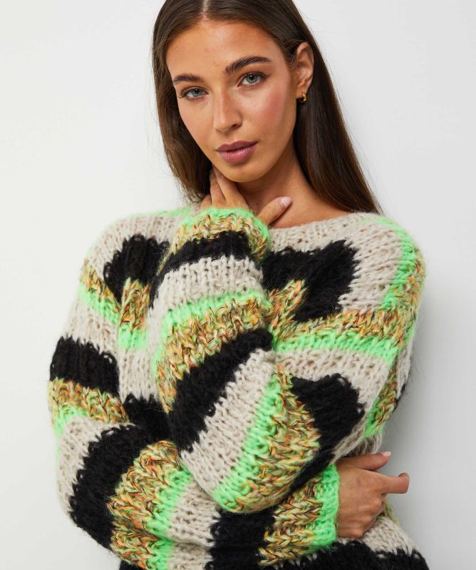 Dawn X Dare Savannah Striped Mohair Jumper