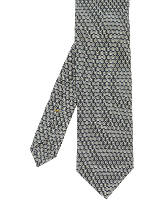 Eton Geometric Printed Silk Tie