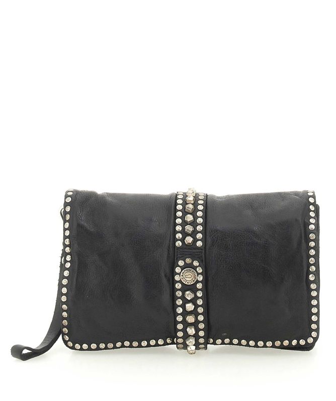 Campomaggi Leather Crossbody Bag With Rivets