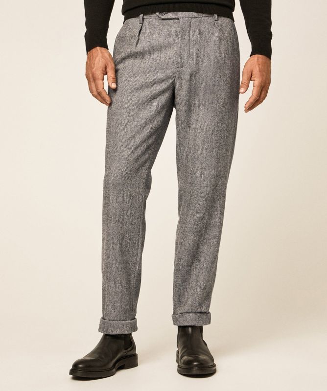 Hackett Flannel Herringbone Pants