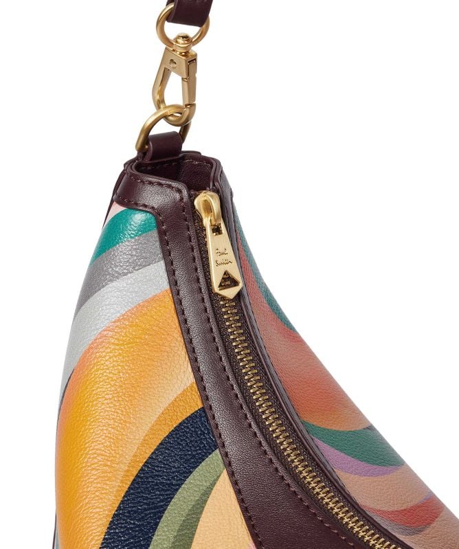 Paul Smith Dusky Swirl Leather Round Hobo Bag