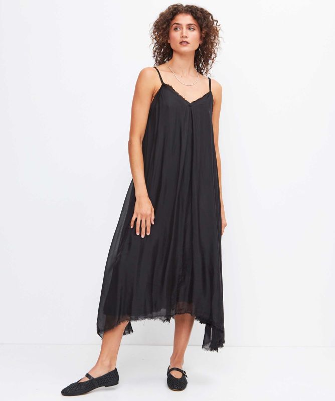 Sanctamuerte Silk Blend Maxi Dress