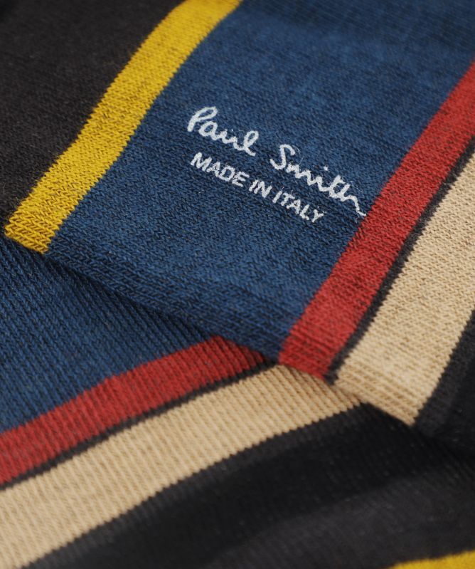 Paul Smith Cotton-Blend Block Stripe Socks