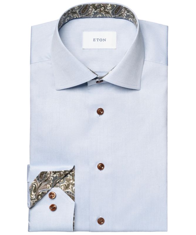 Eton Paisley Signature Twill Contemporary Fit Shirt