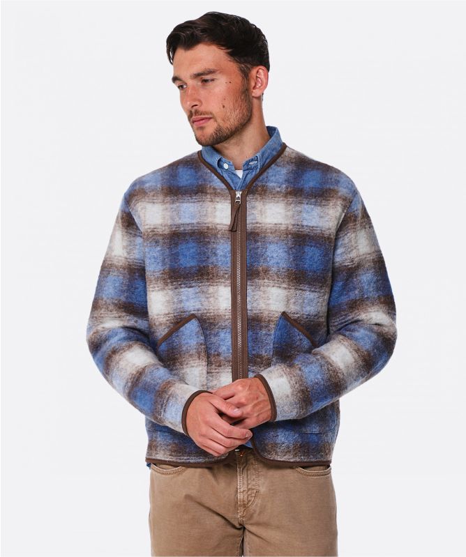 Universal Works Checked Wool Fleece